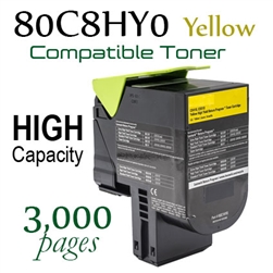 80C8HY0 Yellow (Compatible), 808HY, CX410de, CX410dte, CX410e, CX510de, CX510dhe, CX510the