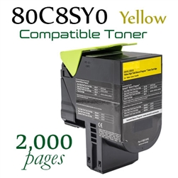 80C8SY0 Yellow (Compatible), CX310dn, CX310n, CX410de, CX410dte, CX410e, CX510de, CX510dhe, CX510the