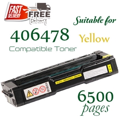 Ricoh 406478 Yellow (Compatible), Ricoh Aficio  SPC231N, SPC231SF, SPC232DN, SPC232SF, SPC242DN, SPC242SF, SPC310, SPC310A, SPC311N, SPC312DN, SPC320DN