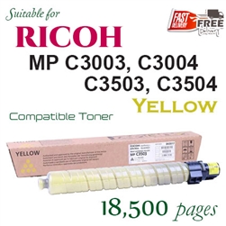 Ricoh 841830 Yellow (Compatible), Ricoh Aficio MPC3003, MPC3004, MPC3503, MPC3504