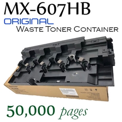 MX-607HB (Original Waste Toner Container),  Sharp MX-2630N, MX-3050N, MX-3060N, MX-3070N, MX-3550N, MX-3560N, MX-3570N, MX-4050N, MX-4060N, MX-4070N, MX-5050N, MX-5070N, MX-6050N, MX-6070N