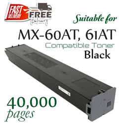 MX-61AT,60AT Black (Compatible),  Sharp MX-2630N, MX-3050N, MX-3060N, MX-3070N, MX-3550N, MX-3560N, MX-3570N, MX-4050N, MX-4060N, MX-4070N, MX-5050N, MX-5070N, MX-6050N, MX-6070N