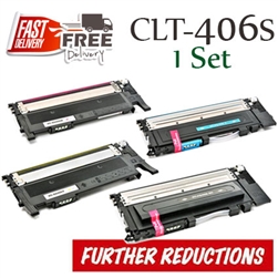 Samsung CLT-406S Set (Compatible), CLX3305FN, CLX3305W, CLX3305FW, SLC460W, SLC460FW, SLC410W, CLP, 360,362, 363,364,365,366,367,368