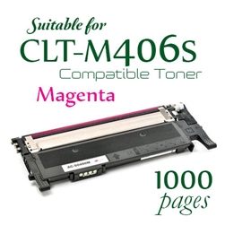 Samsung CLT-M406S Magenta (Compatible), CLX3305FN, CLX3305W, CLX3305FW, SLC460W, SLC460FW, SLC410W, CLP, 360,362, 363,364,365,366,367,368