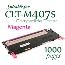 Samsung CLT-M407S Magenta (Compatible), CLP-320, CLP-320N, CLP-325, CLP-325W, CLX-3180, CLX-3185, CLX-3185N, CLX-3185FN, CLX-3185FW