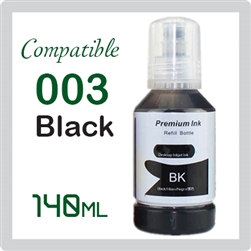 Epson 003 Black (C13T00V100, Compatible Ink), Epson L-Series L1110, L1210, L1250, L3110, L3116, L3150, L3156, L3210, L3250, L5190, L5290