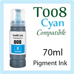 Epson 008 Cyan (C13T06G200, Compatible Ink), Epson L-Series L15150, L15160, L15180, L6460, L6490, L6550, L6580, M15140, M15180