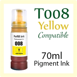 Epson 008 Yellow (C13T06G400, Compatible Ink), Epson L-Series L15150, L15160, L15180, L6460, L6490, L6550, L6580, M15140, M15180