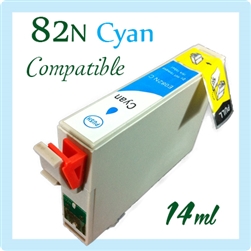 Epson 82N Cyan (Compatible), Epson Stylus Photo T50, T59, TX650, TX700W, TX710W, TX720WD, TX800W, TX810W, R270, R290, R295, R390, RX590, RX610, RX690