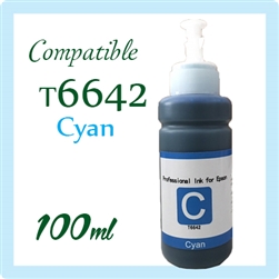 Epson 664 Cyan (C13T664200, Compatible Ink), L-Series L100, L110, L120, L200, L210, L220, L300, L310, L350, L355, L360, L365, L380, L385, L455, L485, L550, L555, L565, L605, L655, L1300, L1455