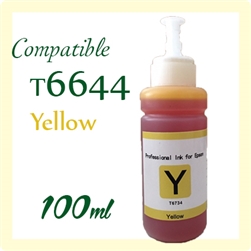 Epson 664 Yellow (C13T664400, Compatible Ink), L-Series L100, L110, L120, L200, L210, L220, L300, L310, L350, L355, L360, L365, L380, L385, L455, L485, L550, L555, L565, L605, L655, L1300, L1455