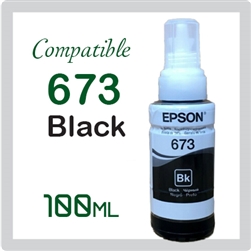 Epson 673 Black (C13T673100, Compatible Ink), L-Series L800, L805, L850, L1800