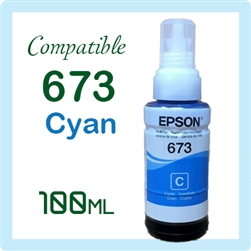 Epson 673 Cyan (C13T673200, Compatible Ink), L-Series L800, L805, L850, L1800