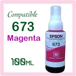 Epson 673 Magenta (C13T673300, Compatible Ink), L-Series L800, L805, L850, L1800