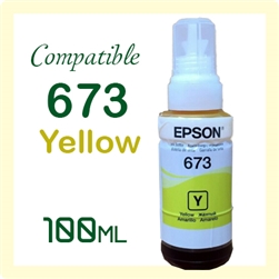 Epson 673 Yellow (C13T673400, Compatible Ink), L-Series L800, L805, L850, L1800