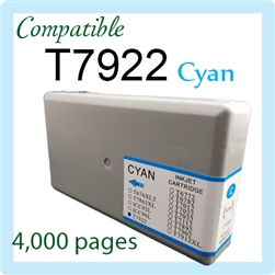 Epson T7922 Cyan (C13T792290, Compatible), C13T792190, C13T792290, C13T792290, C13T792290, WorkForce Pro WF-5111, WF-5621